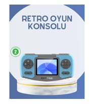 Mey İthalat® Çocuklara Özel Retro Oyun Konsolu Portatif Eğlence Cihazı