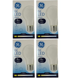 General Electric 8W 2700K (Sarı Işık) E27 Duylu Led Cam Ampul (4 Adet)