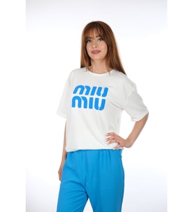 Mavi Yazılı Tshirt (Beyaz)