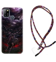 INFINIX Smart 4 5 6 Zero 8 S5 Pro Kılıf Boyun Asklı Rasta Silikon Dark Deer 1786