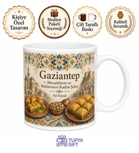 Gaziantep Zeugma ve Baklava Güneydoğu Hatırası Kupa Bardak Hediye