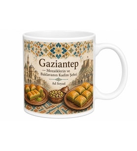 Gaziantep Zeugma ve Baklava Güneydoğu Hatırası Kupa Bardak Hediye