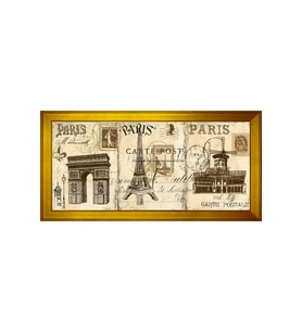 Manzara Temalı Kanvas Tablo 80 x 110 cm Gold Çerçeve