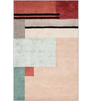Eliana Home Baskılı, Yıkanabilir Kaymaz Taban Salon Halısı LNA1094 100x150 cm (Pembe)