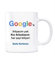 Google İsimli Kupa Kız Arkadaşım Her Şeyi Biliyor Google a İhtiyacım Yok