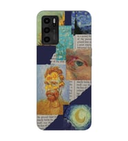 Oppo A55 Uyumlu Vincent van Gogh Kolaj Desenli Şeffaf Telefon Kılıfı