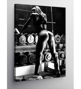 Kanvas Tablo Fitness Gym Temalı