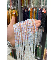 Opal Doğal Taş Silindir Altıgen Kesim 10x14mm Dizi