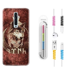 Oppo Reno 2Z 4 Lite 4 Pro 5 6 7 A31 Kılıf Kablo Koruma Spiral Silikon Göktürk 3 1412