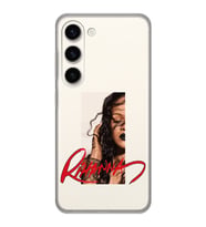 Samsung Galaxy S23 Uyumlu Rihanna Tasarımlı Şeffaf Telefon Kılıfı