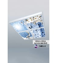 124cm X 124cm-dörtlü- Led-sıva Üstü-216watt-tavan-led Aydınlatma-avize Modelleri-ışık