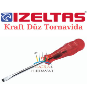 İzeltaş Düz Uçlu Tornavida 8x150 Kraft Serisi