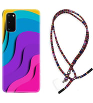 Samsung A02S A03S A10 A12 A13 A21S A22 Kılıf Boyun Asklı Rasta Silikon Renk Cümbüşü 1631