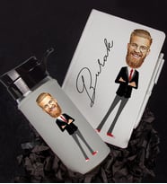 Kişiye Özel Karikatür Tasarım Defter Kalem Matara Hediye Seti 96513