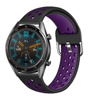 Huawei GT2 46mm 22mm Uyumlu Kordon Silikon Metal Başlıklı Esnek KRD-10 Kayış (Model 10)