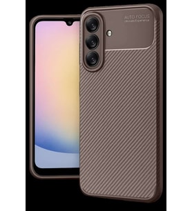 Galaxy A17 5G Auto Focus Karbon Kapak - Kahverengi