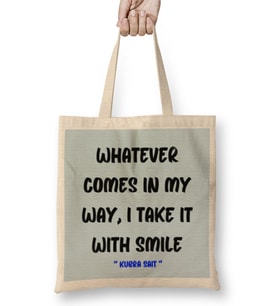 Smile emoji Quotes Funny happy face love Sarcastic Gift Bez Çanta Uzun Saplı