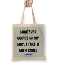 Smile emoji Quotes Funny happy face love Sarcastic Gift Bez Çanta Uzun Saplı