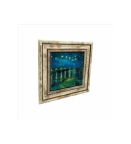 Ren Nehrinde Yıldızlı Bir Gece (Vincent Van Gogh, 1888) Baskılı Taş Tablo 25X25