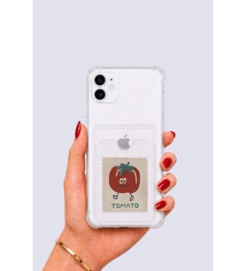 iPhone 11 Kartlıklı Tomato Desenli Kılıf - SSSSSS2319-6502