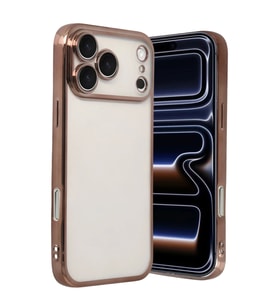 Apple iPhone 17 Pro Max Razer Lensli Silikon - Çöl Titanyum