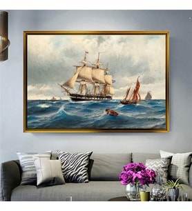 Altın Çerçeveli dekoratif tablo l479 (Gold)
