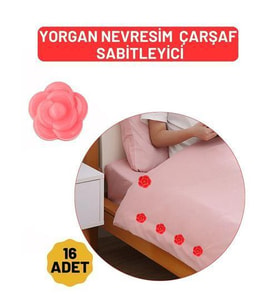 TransForMacion Yorgan Çarşaf Kılıf Sabitleyici 16 Adet Çiçek Model 718080