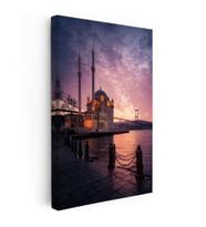 Kanvas Tablo Ortaköy Camii ve Boğaz Köprüsü Şehir Mimari Tablo Ev Ofis Duvar Dekoru