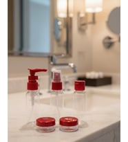 Mey İthalat® 5’li Seyahat Boy Kozmetik Şişe Seti 30 ml Çantalı Organizer