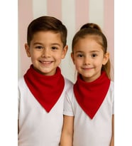 1 adet Kırmızı Düz Fular - Bandana - 23 Nisan, 29 Ekim, 30 Ağustos, 19 Mayıs Tören %100cotton