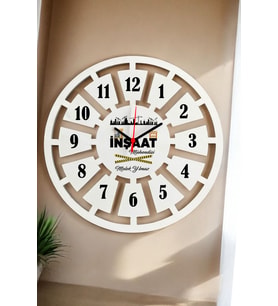 İnşaat Mühendisine Hediye Duvar Saati 40cm (Beyaz)