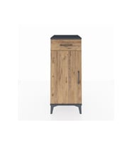 Hyperion Komodin Tek Raflı Tek Çekmeceli Tek Kapaklı 44x44x106 Antrasit-Çam