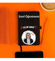 Kişiye Özel Fotoğraflı ve İsim Baskılı Deri Not Defteri – Öğretmenler Günü Hediyesi