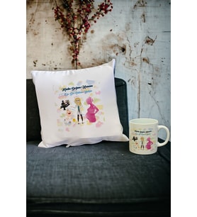 Ebe Kupa Bardak ve Yastık Set 002 (Beyaz)