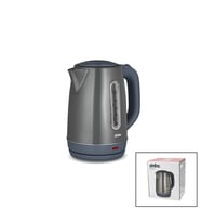 Gri Çelik Kettle Su Isıtıcısı Kablosuz Kullanım 1.8LT 360 Derece Dönebilme Otomatik Kapanma SK-8031