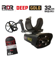 Rdr Gold Dedektör Altın Dedektörü - 18khz 32cm Başlıklı ve Ninja XXL Çanta Hediyeli Paket