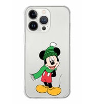 Apple iPhone 13 ProMax Uyumlu Köşe Korumalı Antişok  Kapak Mickey Mouse Tasarımlı Şeffaf  Kılıf
