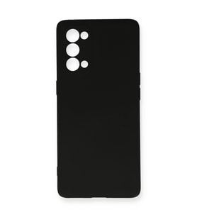 Oppo Reno 5 Kılıf Nano İçi Kadife Silikon - Siyah