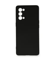 Oppo Reno 5 Kılıf Nano İçi Kadife Silikon - Siyah