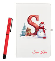 Sevgiliye Yılbaşı Hediyesi Kişiye Özel Defter ve Roller Kalem Seti