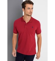 T8561 DEWBERRY ERKEK TSHIRT-BORDO