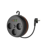 3 Adet Soket,3 Adet USB ve 1 Adet Type-C Girişli Termal Akım Korumalı Makaralı Priz 3395 (5343)