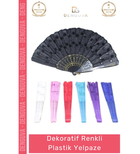 #Yelpaze Katlanabilir Dayanıklı Şık Portatif Modern Zarif Hafif Dekoratif Renkli Plastik Yelpaze