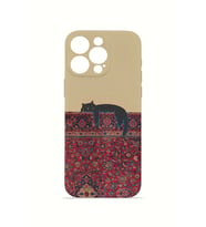 iPhone 15 Pro Vorian İnce Kamera Korumalı Mika Kılıf Persian Cat Lounge