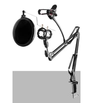 Set-01 - Trust 20378 İçin Mikrofon Standı + Pop Filtre Shock Mount Set