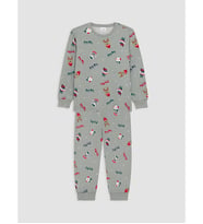 LCW Kids Yeşil Yılbaşı Temalı Erkek Çocuk Pijama Takımı