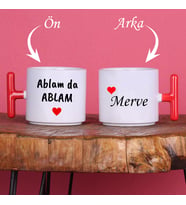 Ablaya Hediye Ablam da Ablam Mottolu İsimli Kupa Bardak