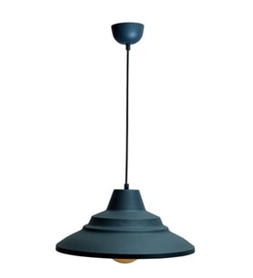 Dylight Retro Antrasit Metal Dekoratif Tekli Kafe Mutfak Aydınlatma Avize 45 cm