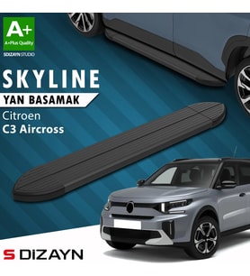 S-Dizayn Citroen C3 Aircross 2 Skyline Siyah Yan Basamak 183 Cm 2024 Üzeri A+ Kalite