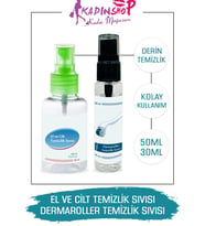 Kadınshop Dermaroller Dezenfektanı 30ml Cilt Dezenfektanı 50ml Antiseptik Sprey Dezenfektan Seti